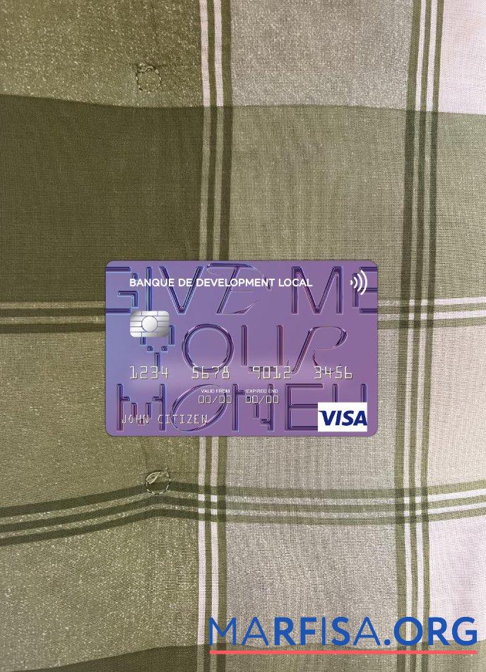 Downloadable Algeria Banque de Développement Local visa card photolook front sample